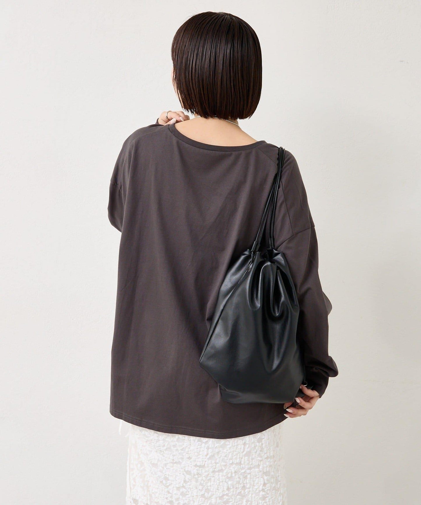 拼色大字母長袖T恤