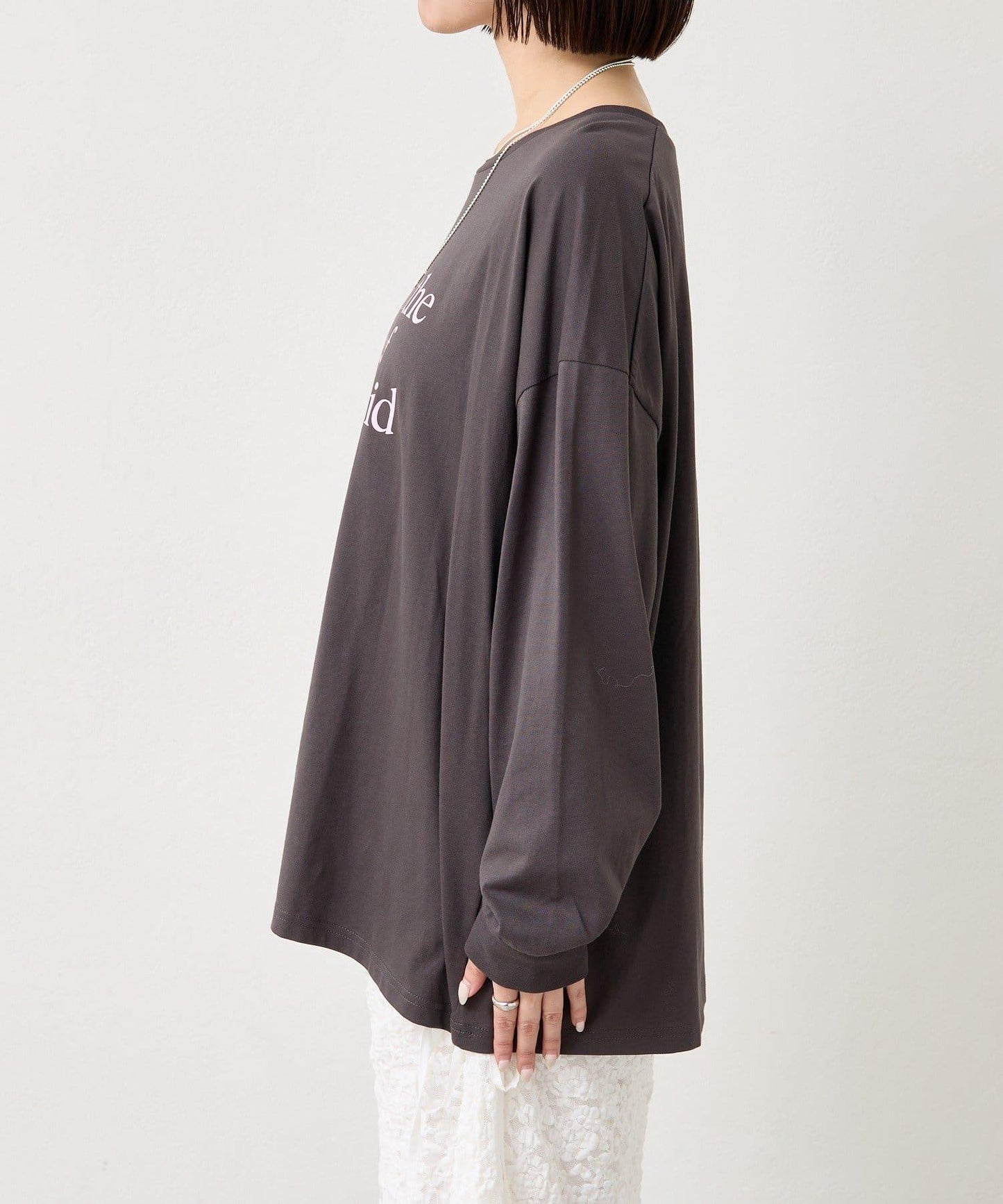 拼色大字母長袖T恤