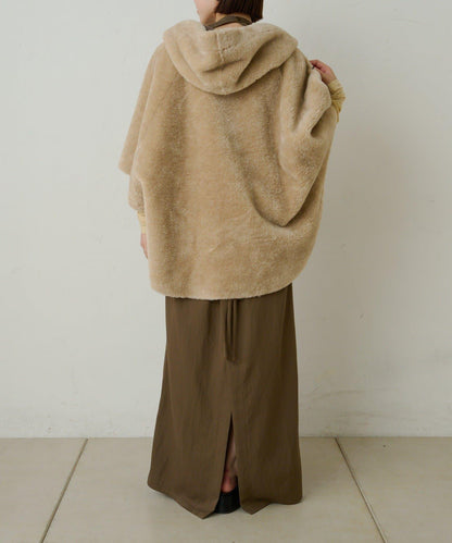 【Omekashi】短款仿毛絨斗篷