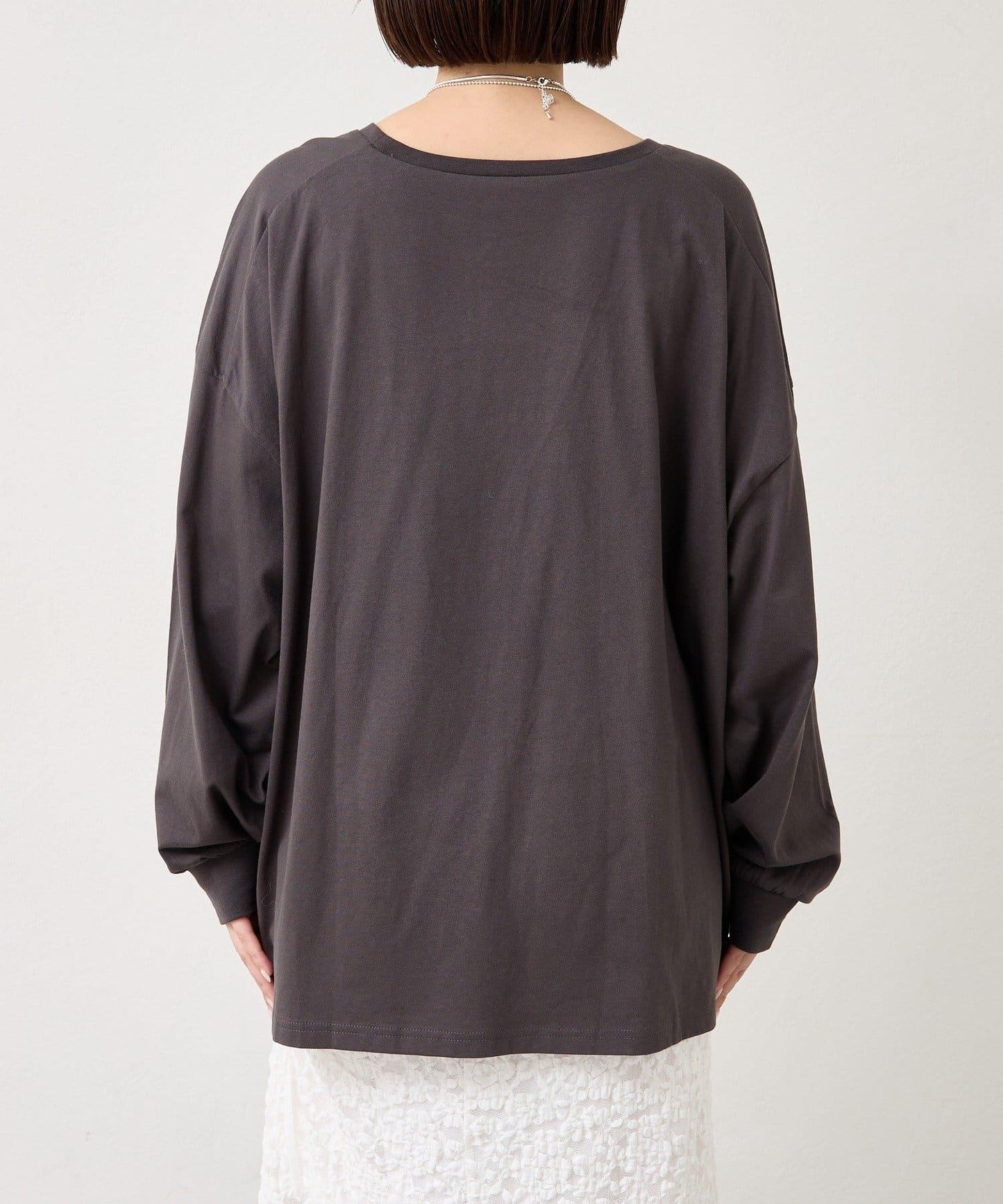 拼色大字母長袖T恤