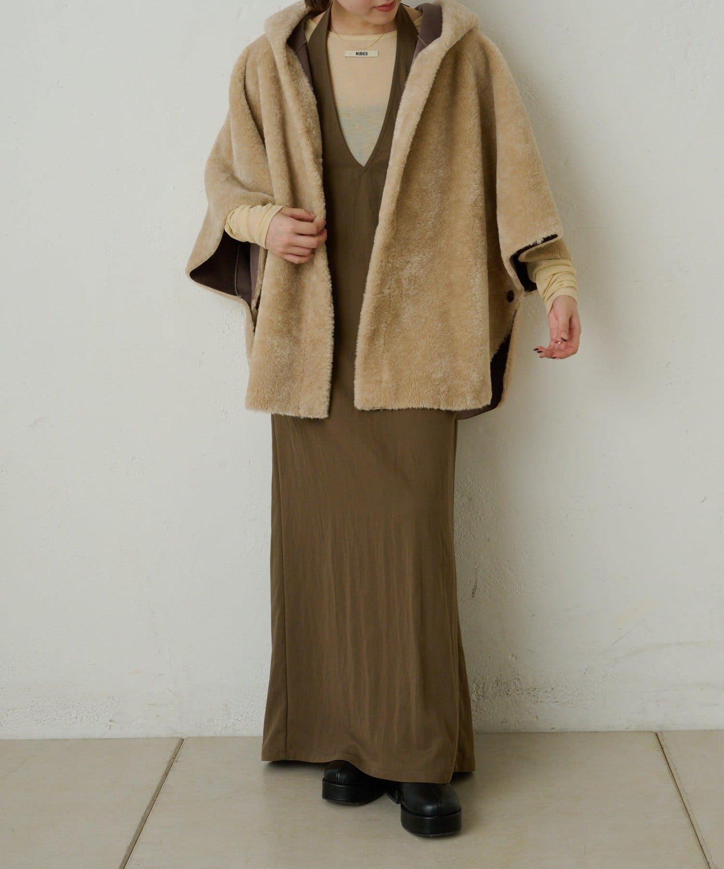 【Omekashi】短款仿毛絨斗篷