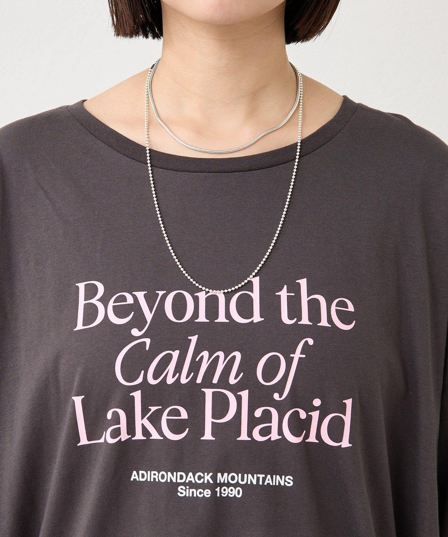 拼色大字母長袖T恤