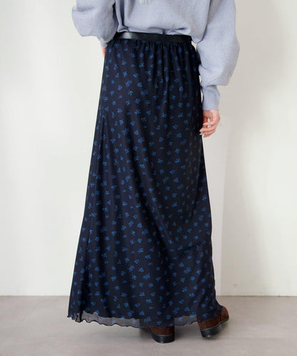 拼接透視半身裙