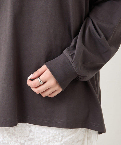 拼色大字母長袖T恤