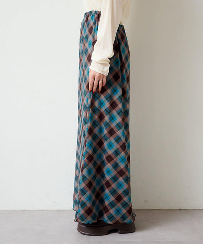 拼接透視半身裙