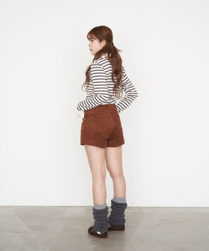 多色條紋胸部刺繡修身POLO衫