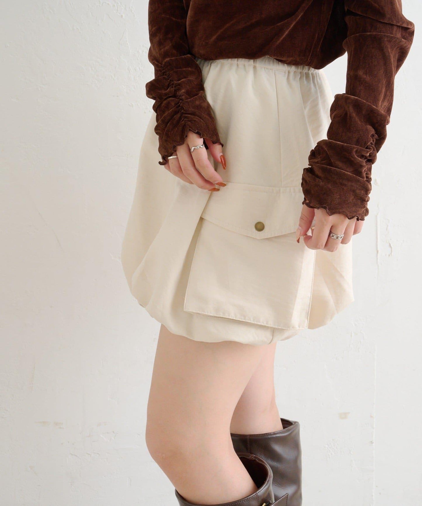 【w closet】泡泡工裝半身裙