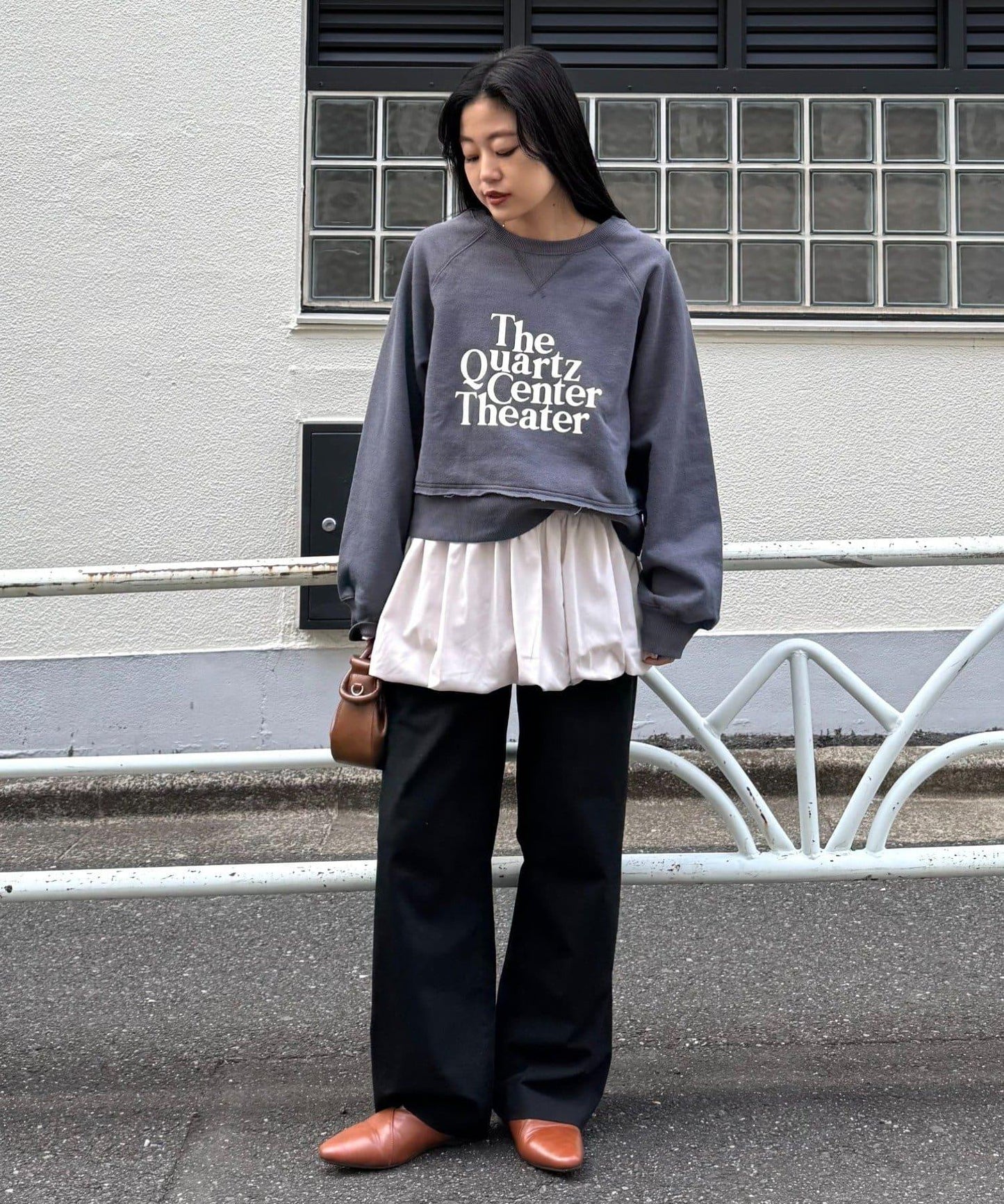 下襬氣球隨機羅紋上衣