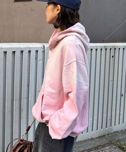 男女同款噴塗工藝亨利扣連帽衛衣