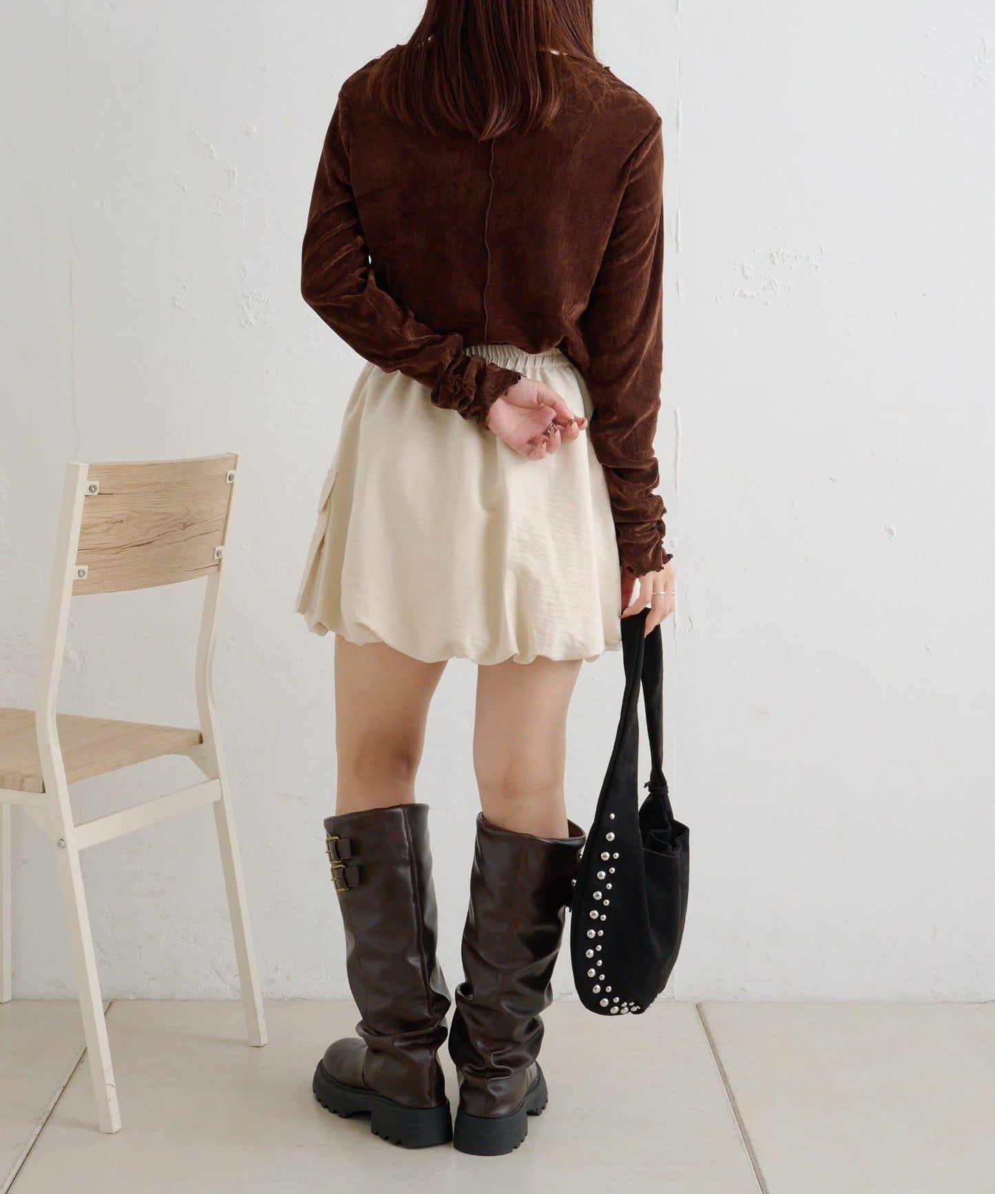 【w closet】泡泡工裝半身裙