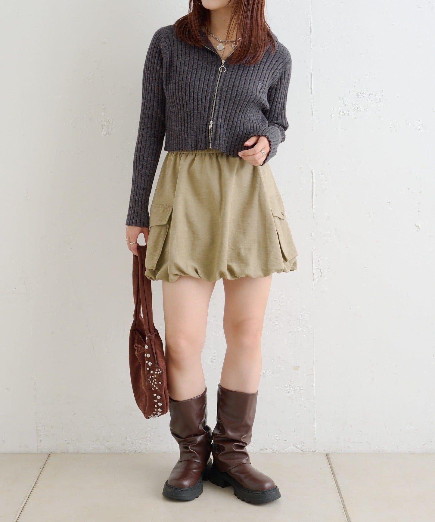 【w closet】泡泡工裝半身裙