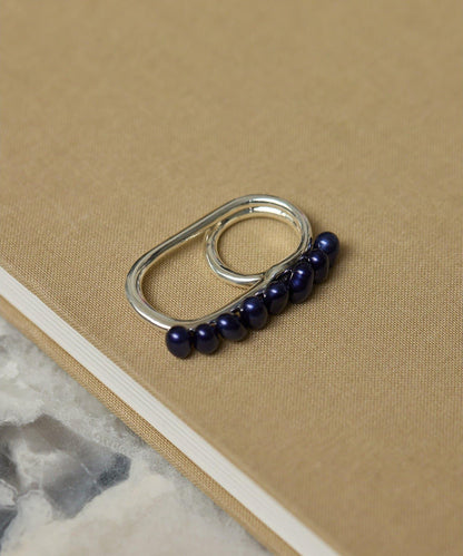 【Hoaw.】珍珠雙環戒指