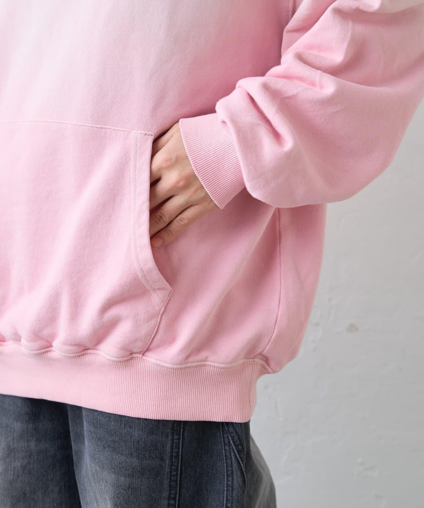 男女同款噴塗工藝亨利扣連帽衛衣