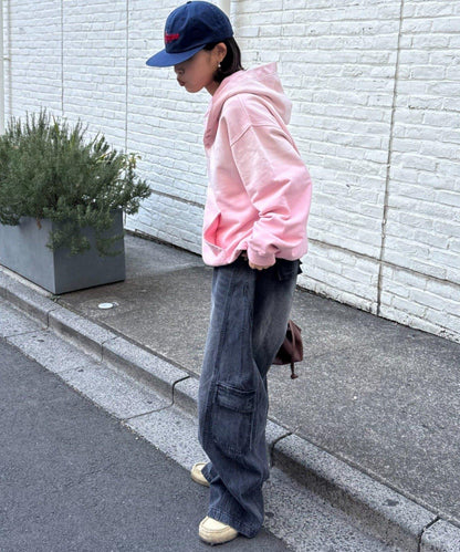 男女同款噴塗工藝亨利扣連帽衛衣