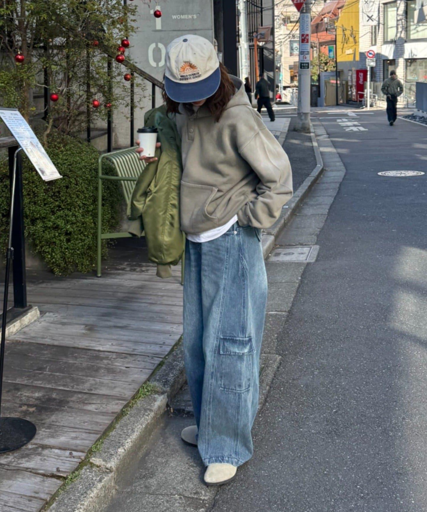 男女同款噴塗工藝亨利扣連帽衛衣