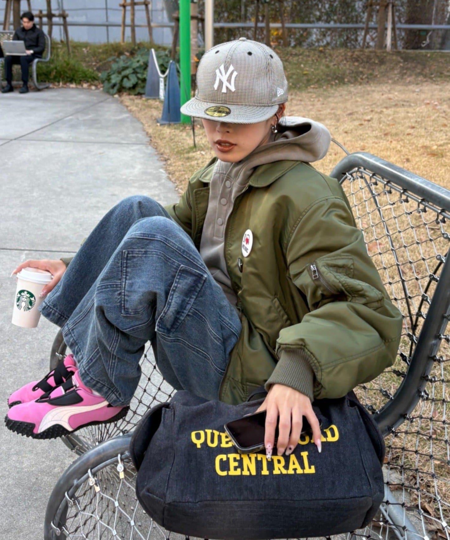 男女同款噴塗工藝亨利扣連帽衛衣