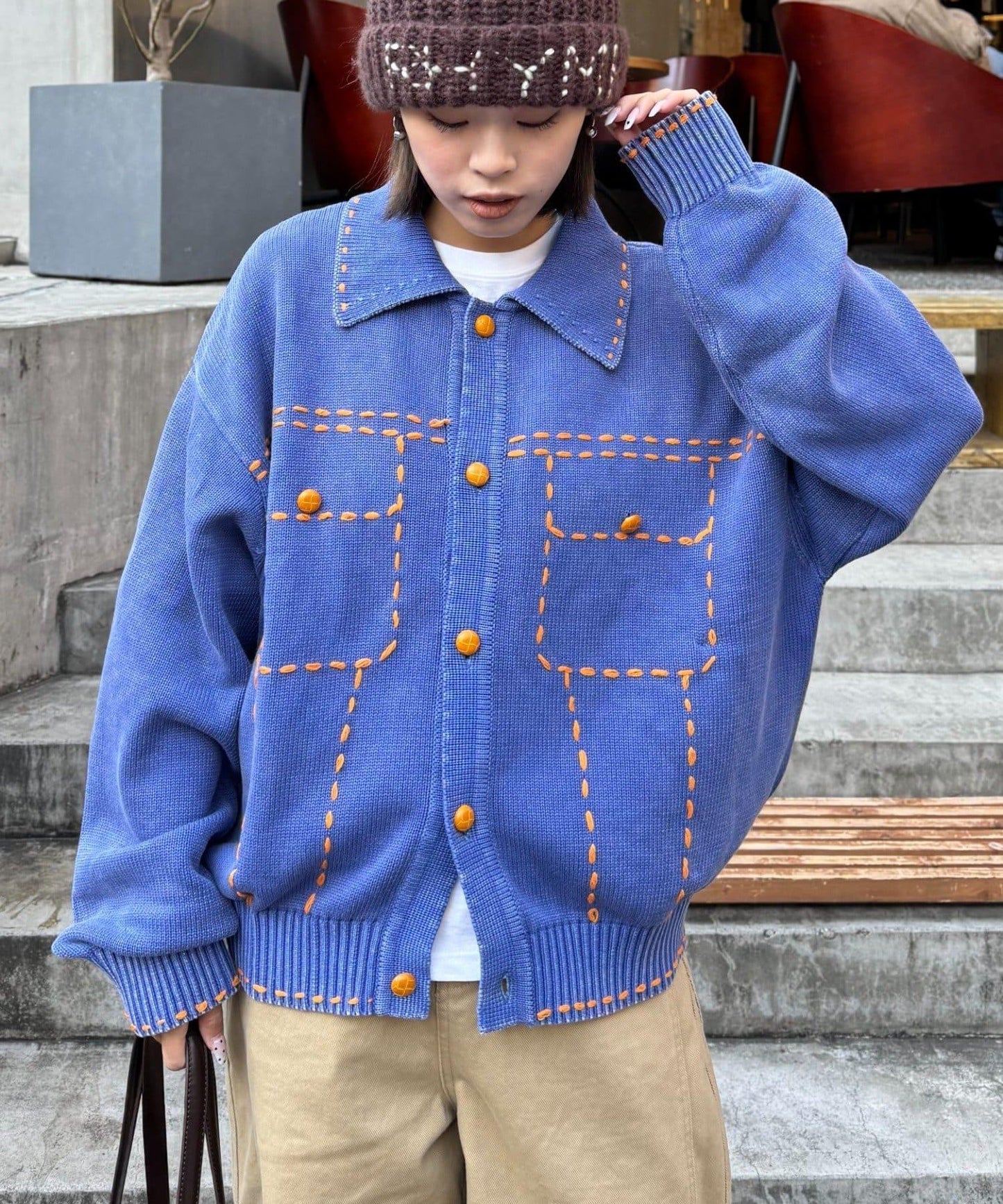 【SOUNDS GOOOOD】成品染色針織夾克