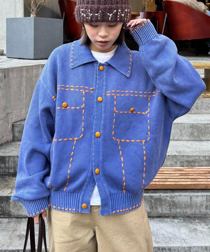 【SOUNDS GOOOOD】成品染色針織夾克