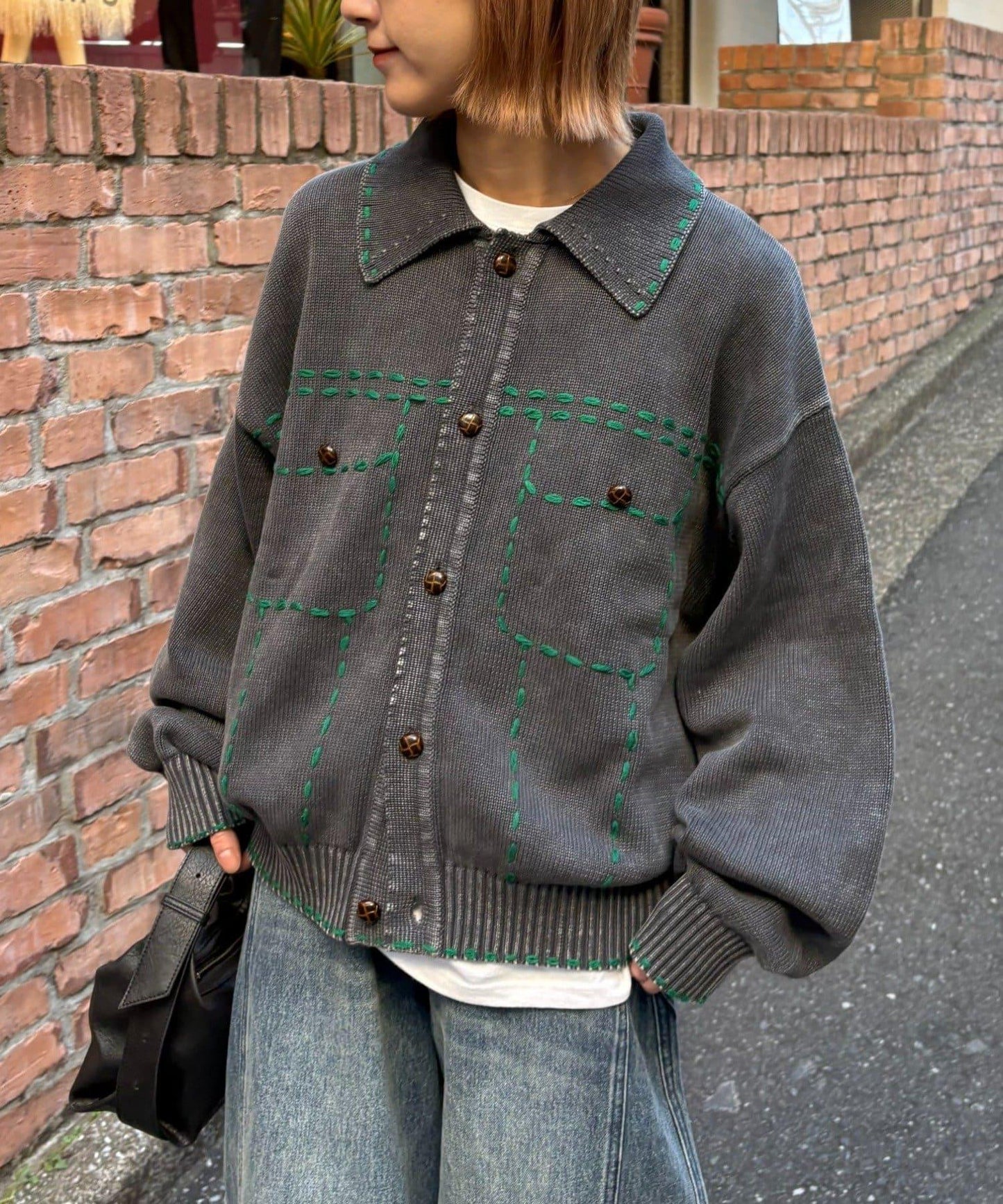 【SOUNDS GOOOOD】成品染色針織夾克