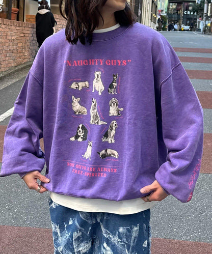 DOG印花刺繡復古衛衣