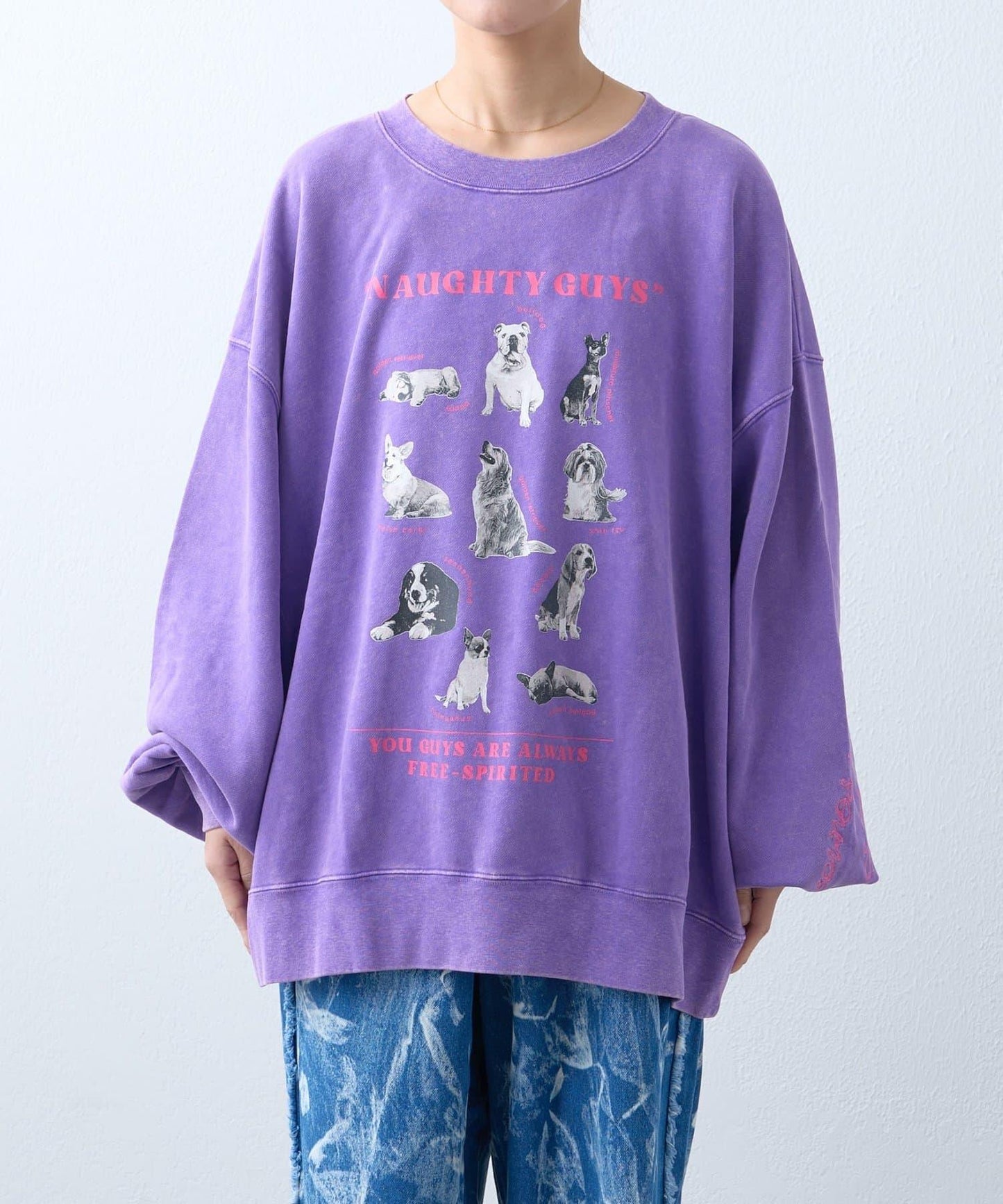 DOG印花刺繡復古衛衣