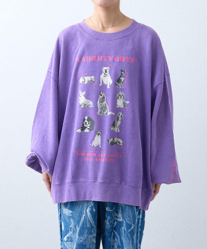 DOG印花刺繡復古衛衣