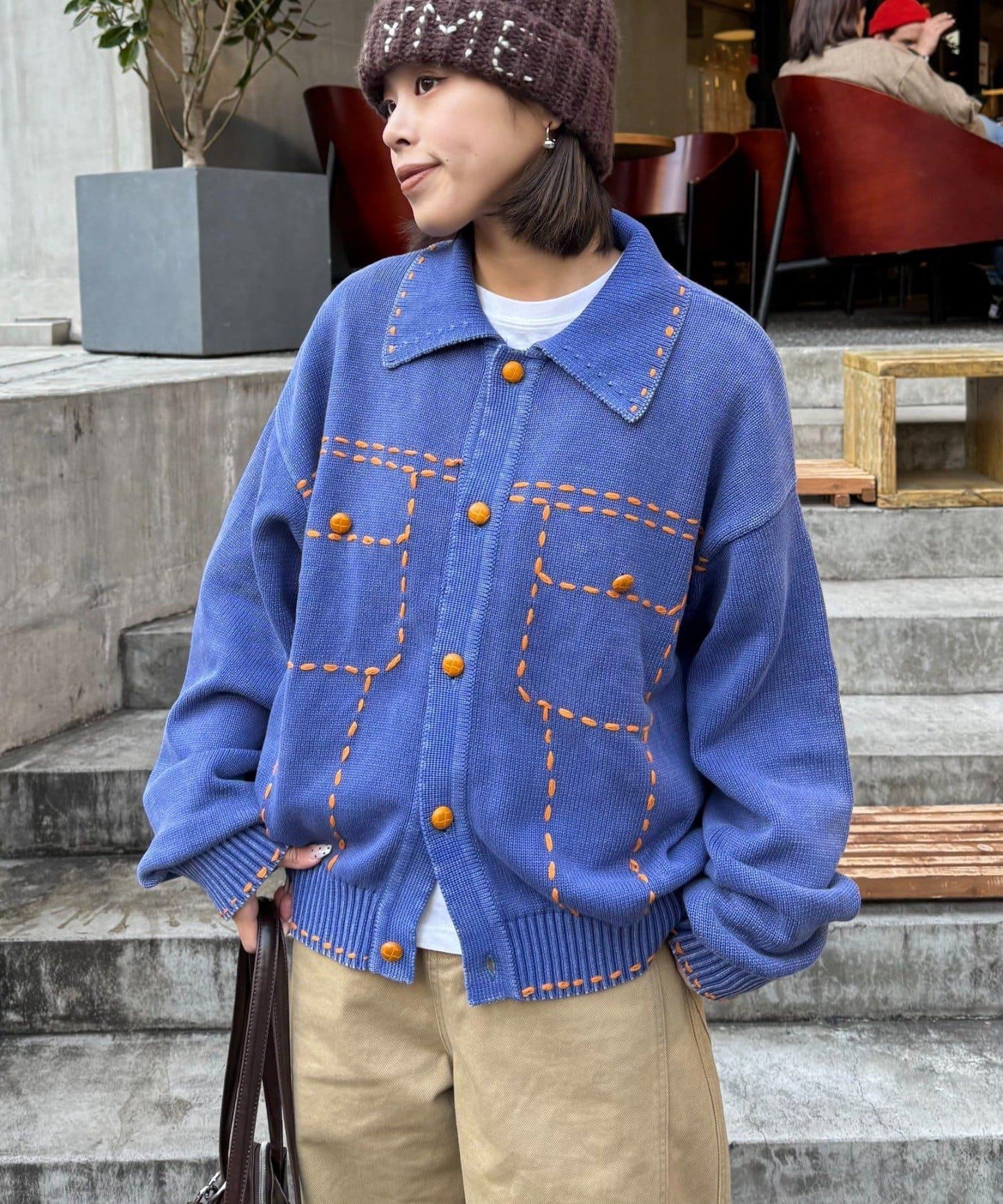 【SOUNDS GOOOOD】成品染色針織夾克