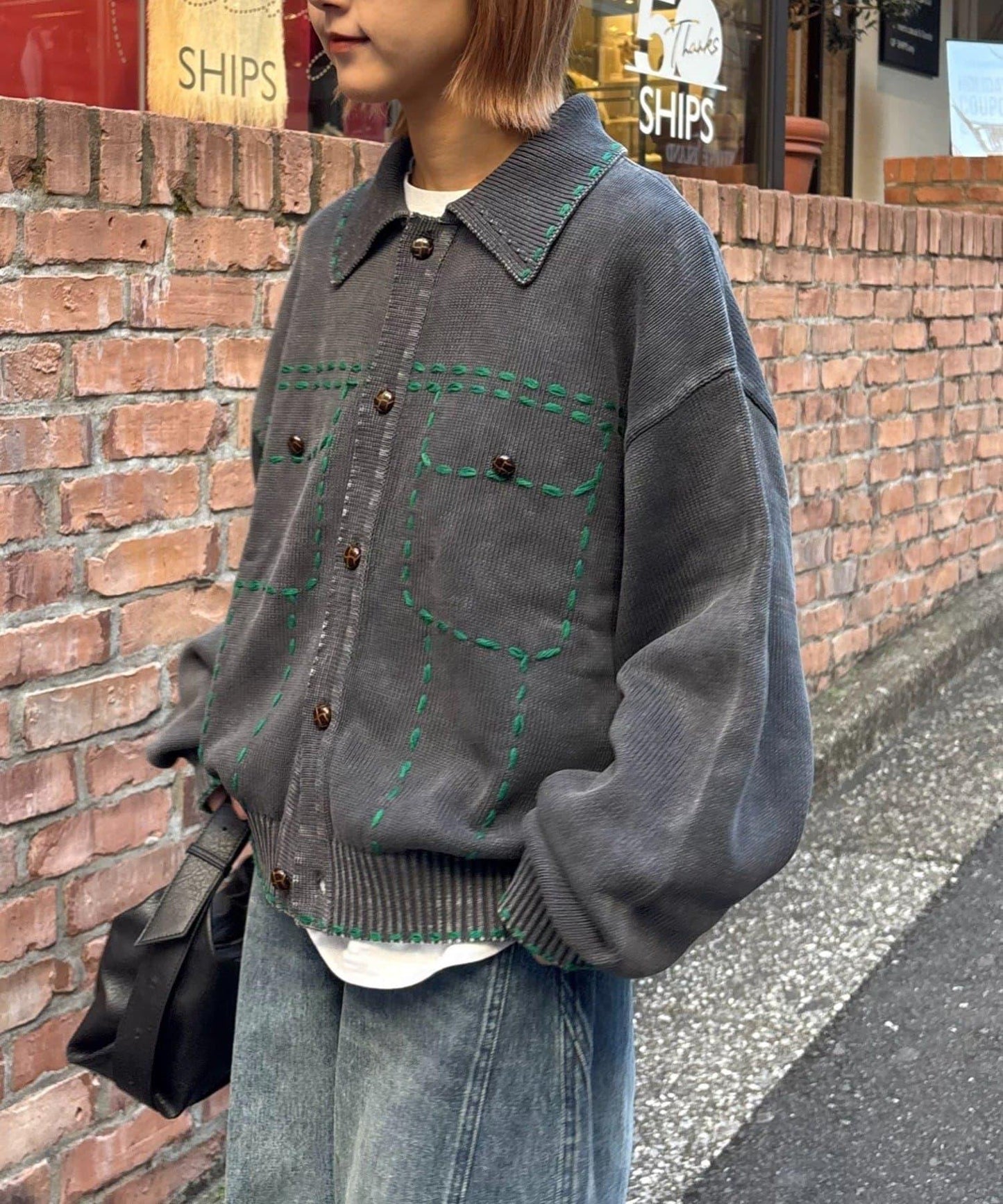 【SOUNDS GOOOOD】成品染色針織夾克