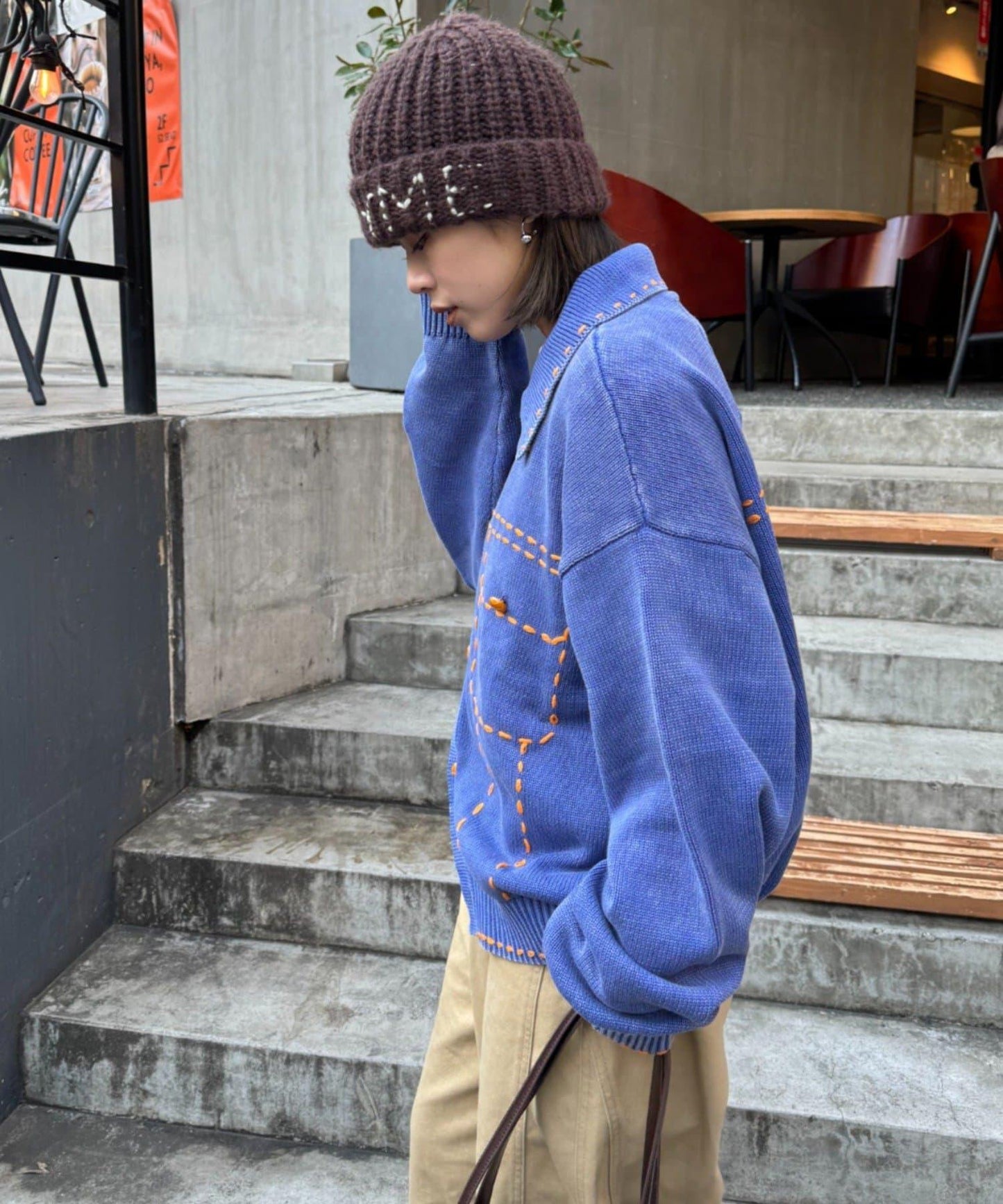 【SOUNDS GOOOOD】成品染色針織夾克