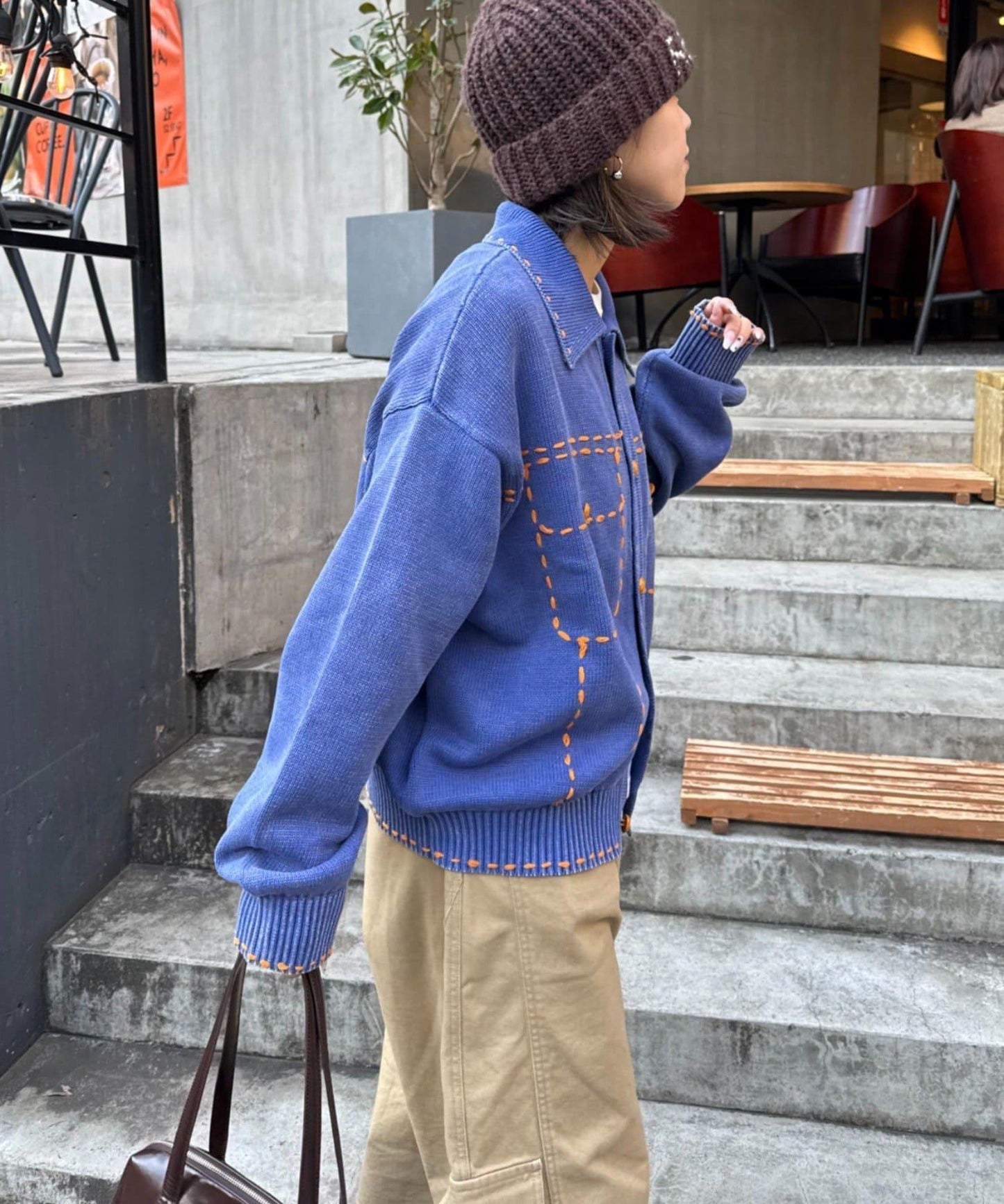 【SOUNDS GOOOOD】成品染色針織夾克