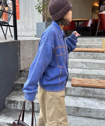 【SOUNDS GOOOOD】成品染色針織夾克