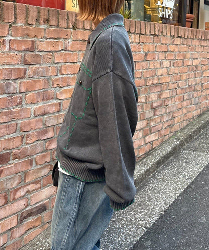 【SOUNDS GOOOOD】成品染色針織夾克