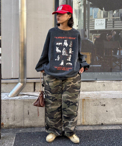 DOG印花刺繡復古衛衣