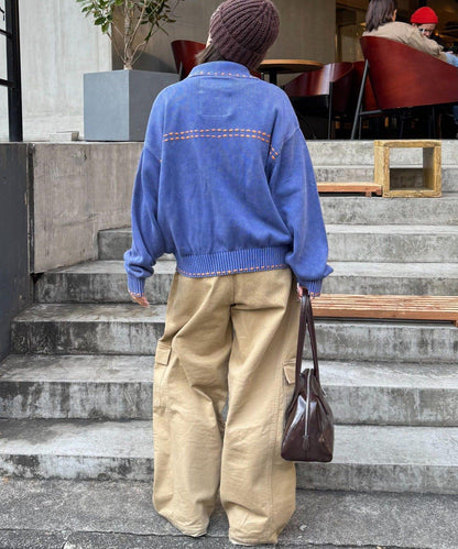 【SOUNDS GOOOOD】成品染色針織夾克