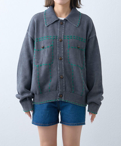 【SOUNDS GOOOOD】成品染色針織夾克