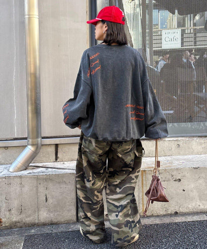 DOG印花刺繡復古衛衣