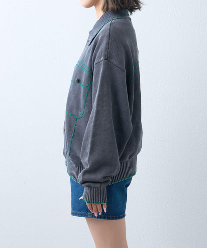 【SOUNDS GOOOOD】成品染色針織夾克