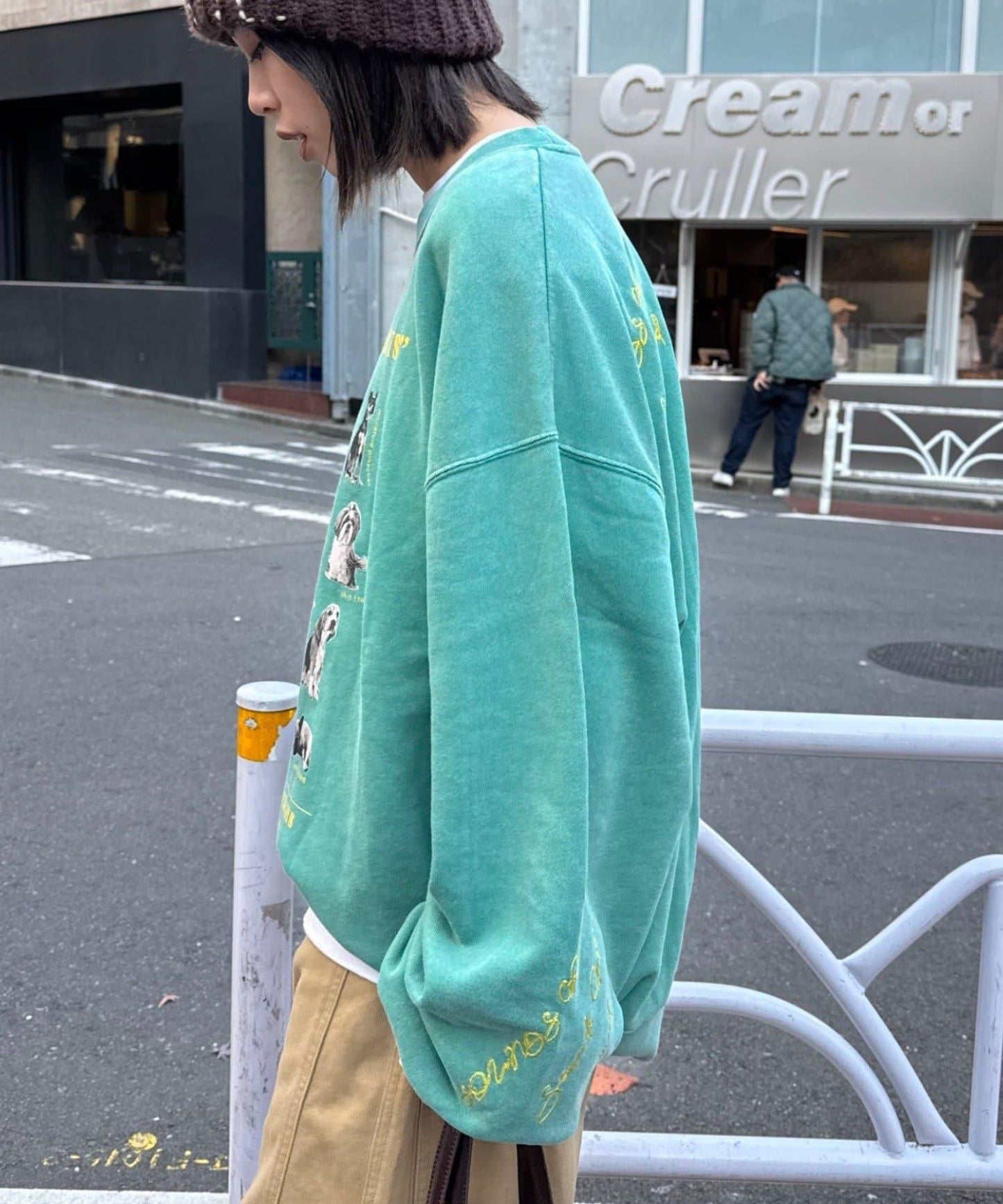 DOG印花刺繡復古衛衣