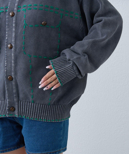 【SOUNDS GOOOOD】成品染色針織夾克