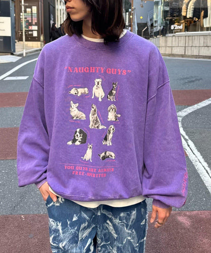 DOG印花刺繡復古衛衣