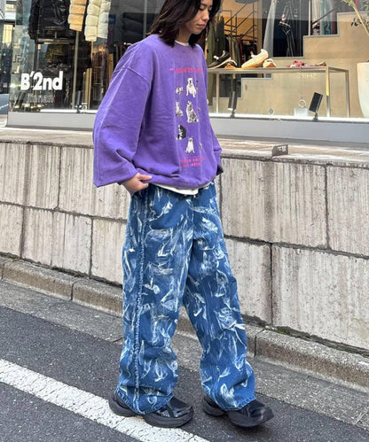 DOG印花刺繡復古衛衣