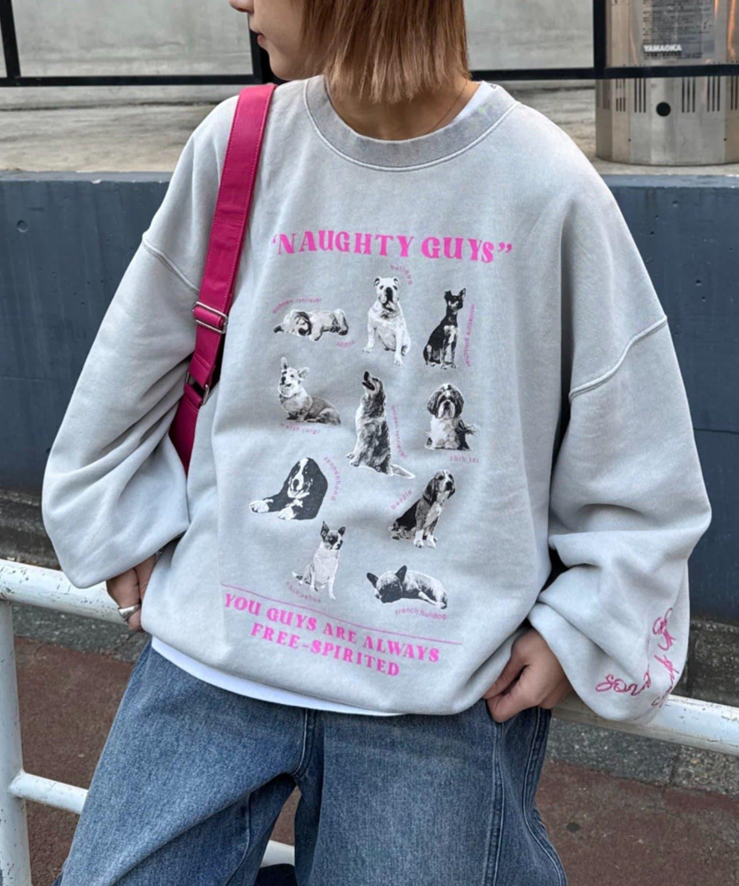 DOG印花刺繡復古衛衣