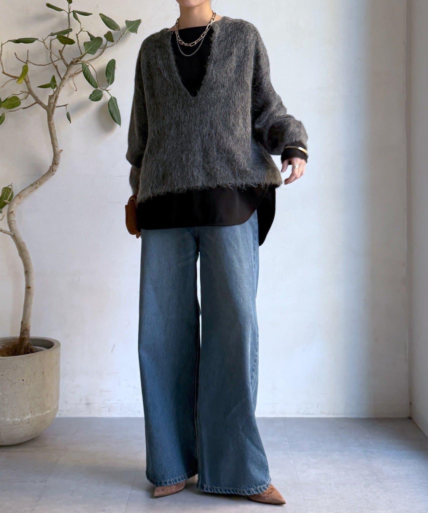 喬其紗長袖襯衫