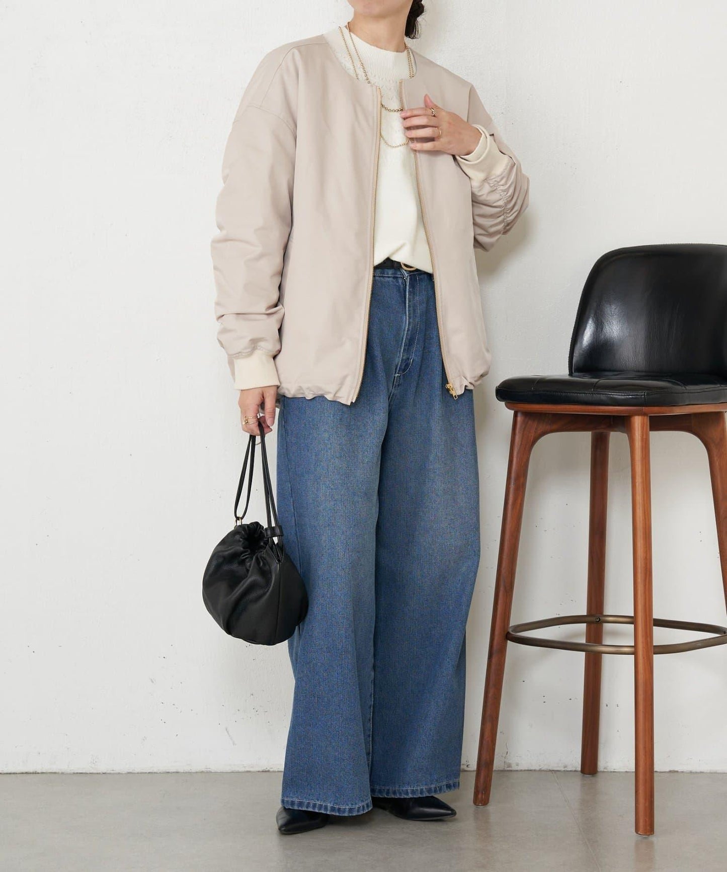 中棉後褶皺大衣