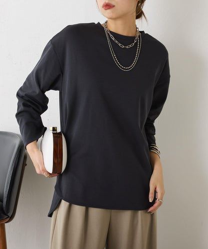 下襬圓弧彈力針織衫