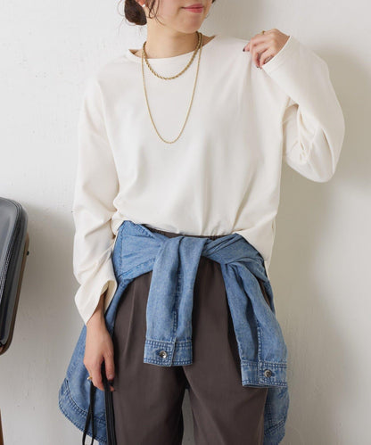 下襬圓弧彈力針織衫