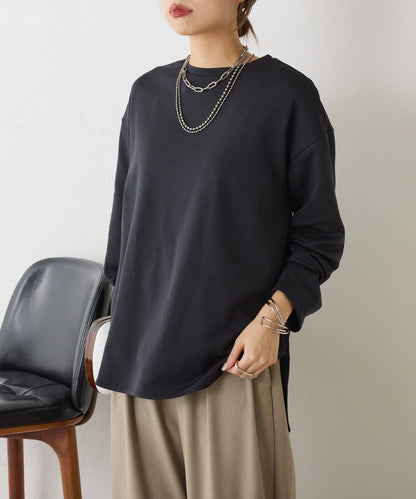 下襬圓弧彈力針織衫