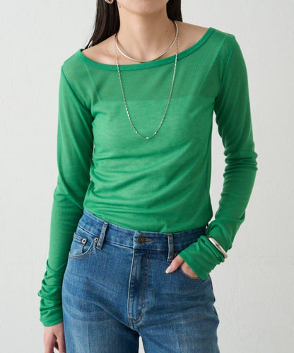 圓領透視長袖T恤