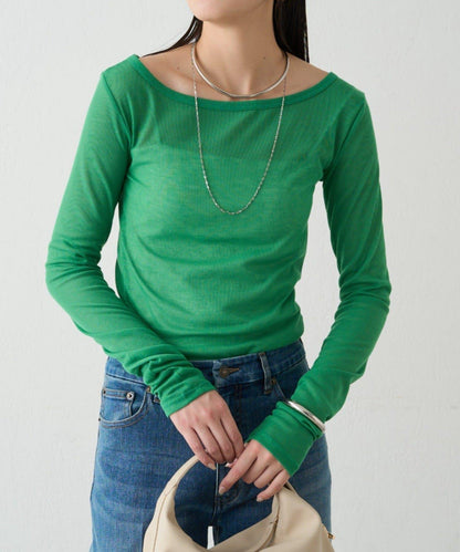 圓領透視長袖T恤