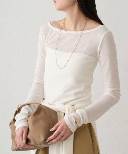 圓領透視長袖T恤